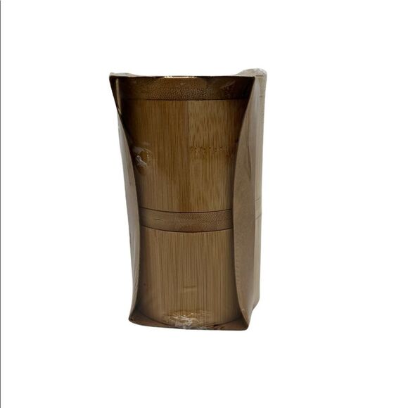 Rae Dunn Bamboo Salt & Pepper Box Set - Picture 2 of 3